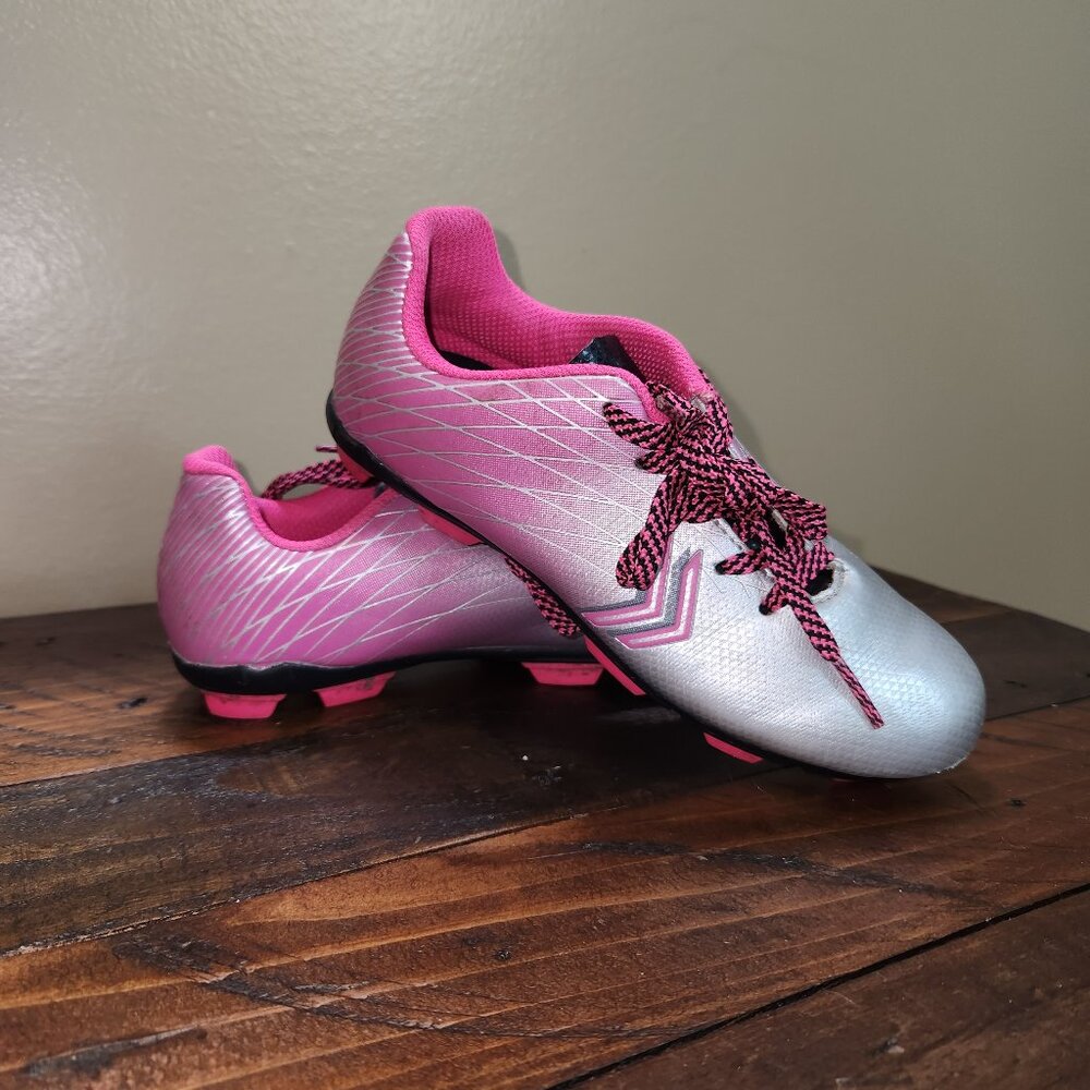 DSG Pink and Silver Soccer Cleats  Girls Size 13